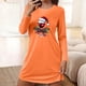 thumbnail image 1 of Camisón corto de manga larga y cuello redondo para mujer, bata de baño holgada de invierno para el hogar, bata de poliéster para mujer., 1 of 6