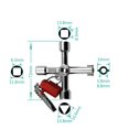 thumbnail image 5 of Universal Wrench Electric Cabinet Triangle Wrench Square Wrench for Train Electrical Cabinet Elevator Multifunctional Hand Tool, 5 of 5