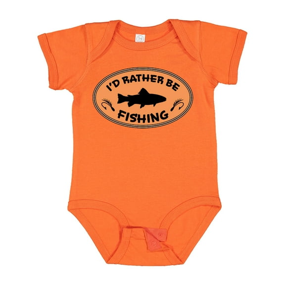 Inktastic I'd Rather Be Fishing Boys or Girls Baby Bodysuit