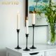 thumbnail image 2 of Candelero negro para velas, portavelas, portavelas cónico, gótico, cónico, para Halloween, Navidad, fiesta, repisa, cena, decoración del hogar, 2 juegos (6 piezas), 2 of 7