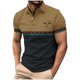 thumbnail image 1 of Mens Manga Corta Botón Abajo Camisas con Bolsillo Pulover Botón de Impresión de la Camisa de Solapa de Poliéster Cuello de Vuelta, Blusa Casual para Hombres, 1 of 5