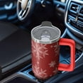 thumbnail image 5 of 30oz Snowflakes Christmas Tumbler with Lid Straw Stainless Steel Insulated Cup Gifts for Holiday Travel, 5 of 5