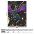thumbnail image 4 of ARISTURING Galaxy Dragon Throw Blanket Outer Space Starry Sky Sherpa Blanket for Kids Boys Girls Jungle Animals Dragon Fuzzy Blanket for Sofa Bed Couch Colorful Decor, 4 of 6