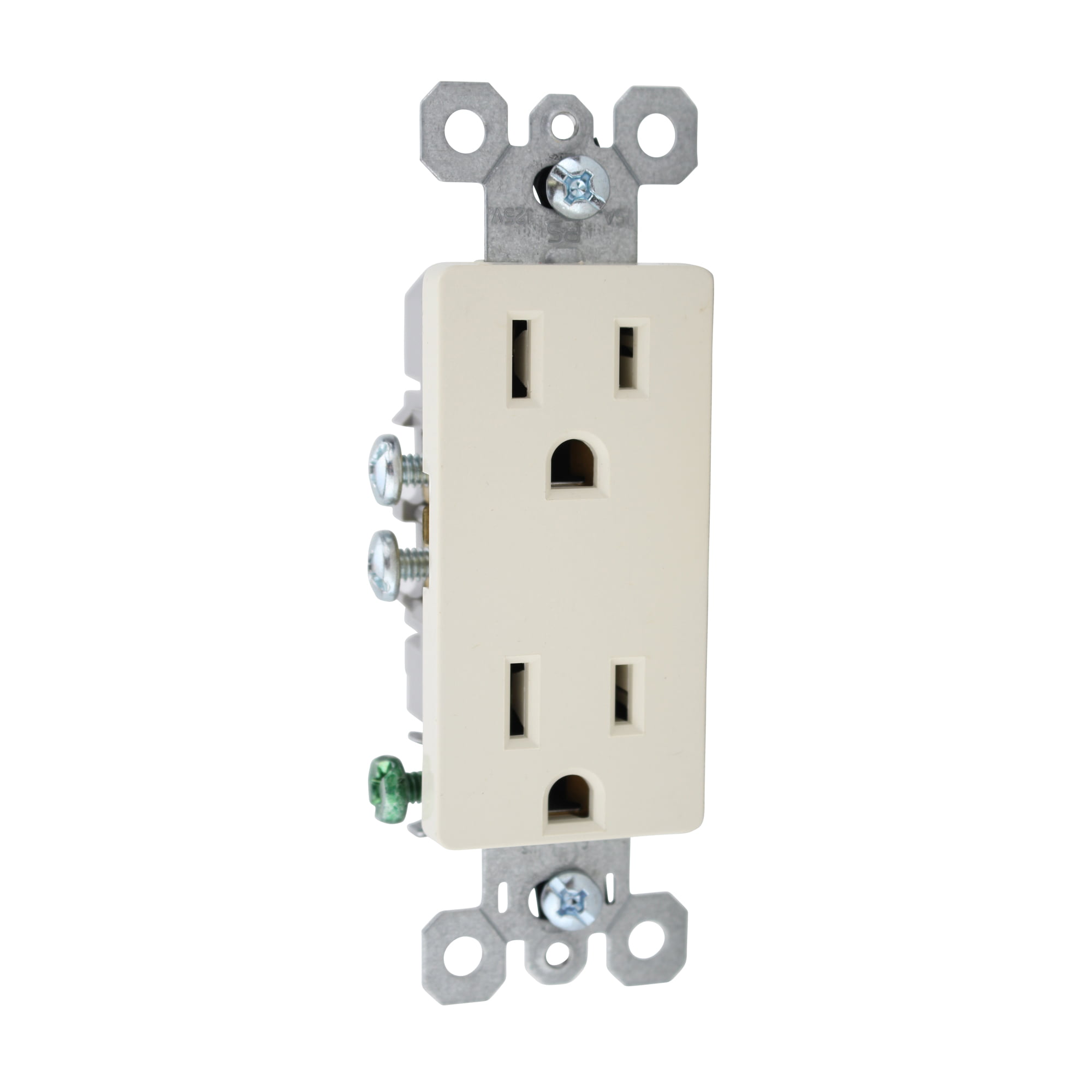 PASS & SEYMOUR LEGRAND 885-I DECORATOR RECEPTACLE 10 PACK IVORY 125V 15A 