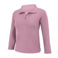 thumbnail image 4 of HLKJKLS Long Sleeve Shirts For Women Solid Color Long Sleeve Collar Slimming Base Shirt Cotton Spring Winter Casual Pink M-4Xl, 4 of 9