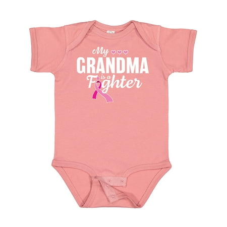 

Inktastic Breast Cancer Awareness My Grandma is a Fighter Gift Baby Boy or Baby Girl Bodysuit