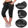 thumbnail image 4 of CHOK Pantalon Cargo Jogger Décontracté Super Doux pour Femmes Noir G, 4 of 6
