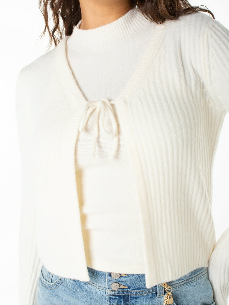Celebrity Pink Women's 2 Piece Sweater Set Sleeveless Mockneck