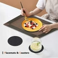 thumbnail image 6 of Placemats Set Of 6 Washable Indoor/Outdoor Vinyl Place Mats For Dining Table PVC Weave Table Mats, Xinsrenus Under $5! Placemats Set Of 6 Washable, 6 of 7