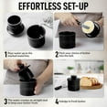 thumbnail image 6 of Zulay Kitchen Porcelain Butter Crock With Lid & Knife - Authentic French Butter Dish For Fresh & Spreadable Butter - Black, 6 of 16