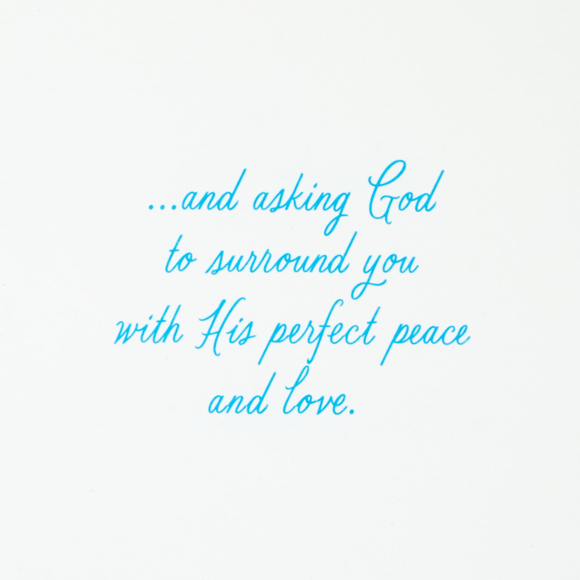 DaySpring Religious Sympathy Card (His Perfect Peace and Love)