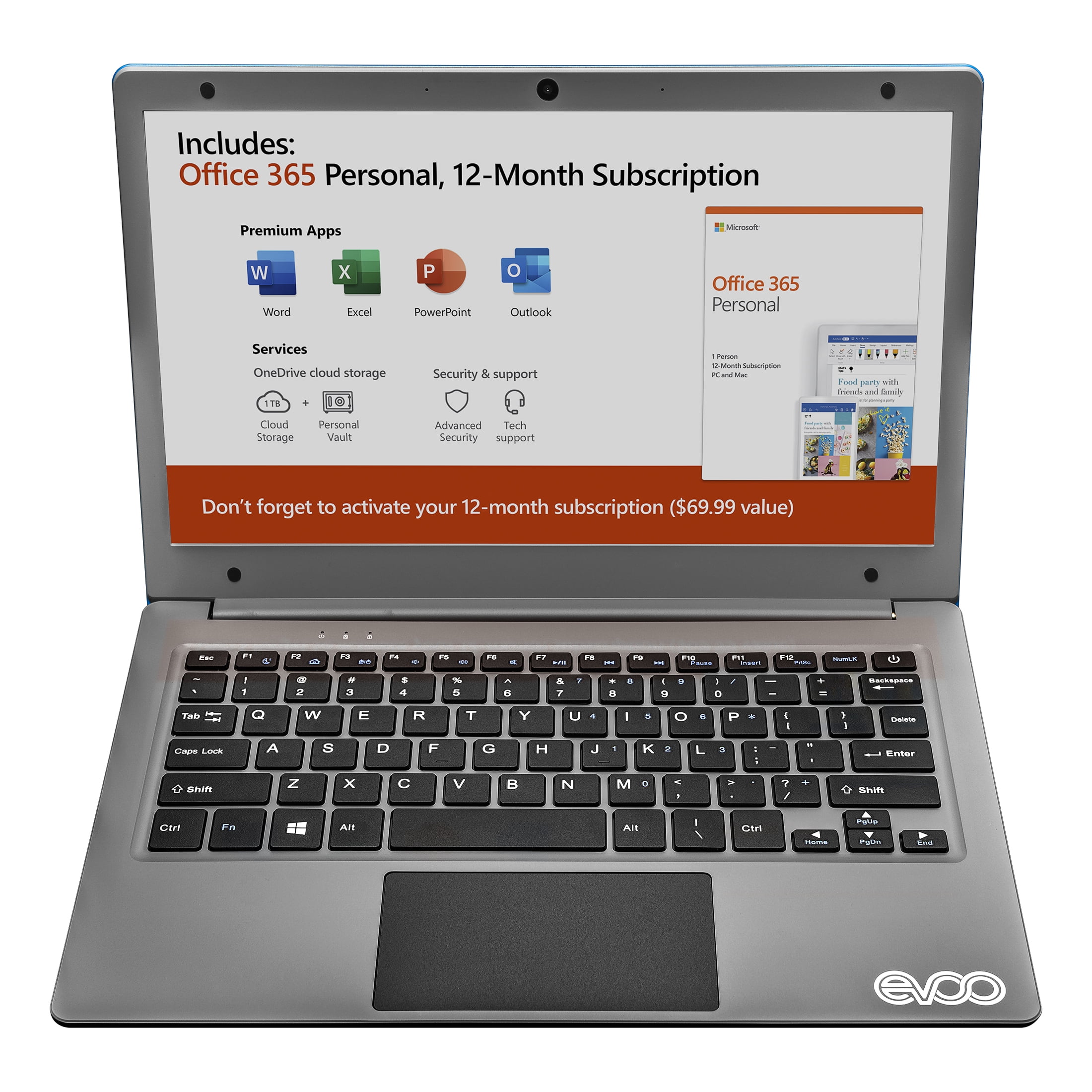 Evoo 11 6 Ultra Thin Laptop Amd A4 9120 Processor 32gb Storage