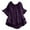 Purple, variant on YDFCWXW Linen Tops for Women Short Ruffle Sleeve Shirts Crewneck Pleated Blouses Dressy Casual Fashion Button Down Tunic Top Purple, S