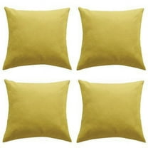 TOPCHANCE Pack of 4 Decorative Throw Pillow Covers 18x18 Inch Outdoor Waterproof Throw Pillow Cases for Patio Garden Balcony Sofa Chairs Bedroom Living Room,Yellow
