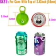 thumbnail image 4 of Superior Hub Soda Can Lids and Holders for 12oz Cans – 2 Can Covers with Straw + 2 Can Holder with Handle – for Soda, Beer, Pop – Easy to Hold, Leak-Free, 4 of 5