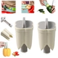 thumbnail image 1 of Nomeni Vegetable Cutter Pepper Seed Corer Remover 2024 New 2 In 1 Bell Pepper Cutter Pepper Porer Seed Remover Tool Quickly Cutting And Deseeding Bell Pepper Corer Tool For Vegetables Kitchen Gadge, 1 of 9