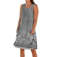 thumbnail image 2 of SAATLERI Womens Summer Dresses Trendy Casual Plus Size Sundresses for Women Floral Print Sleeveless Crew Neck Tank Dresses with Pockets, 2 of 5