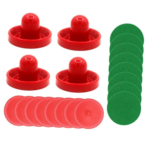 1 Juego de Mini empujadores de Hockey de aire y discos de Hockey de aire, mangos de portería, empujadores de fieltro de 96mm, repuesto para equipos de Estilo D