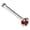 White Gold - 1.5mm stone, variant on 22G Solid 14Kt Gold Nose Bone Stud with Prong Set real Garnet Gemstone, 14kt Yellow Gold or 14kt White Gold - January Birthstone Nose Ring-NBWG_GR-1.5MM