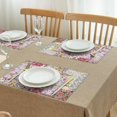 thumbnail image 3 of Pioneer Flower Floral Print Pattern Summer Placemats Table Placemats Set Of 4-Linen Kitchen Washable Placemats Table Mats 12x18 Inch Non-Slip Heat Resistant, 3 of 6