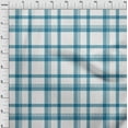 thumbnail image 4 of oneOone Cotton Jersey Teal Blue Fabric Tartan Dress Material Fabric Print Fabric By The Yard 58 Inch Wide, 4 of 4