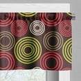 thumbnail image 5 of Ambesonne Geometric Valance & Curtain, Funky Vortex Lines, 55"x36", Lime Green Dark Brown, 5 of 6