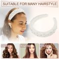 thumbnail image 7 of Unique Bargains Fluffy Fuzzy Headband Solid Color Hair Band for Women Faux Pearl Hair Bands Soft Fuzzy Hair Hoop White, 7 of 7