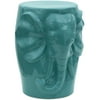 Oriental Furniture 18" Carved Elephant Porcelain Garden Stool, decorative item, oriental design, any occasion, any room