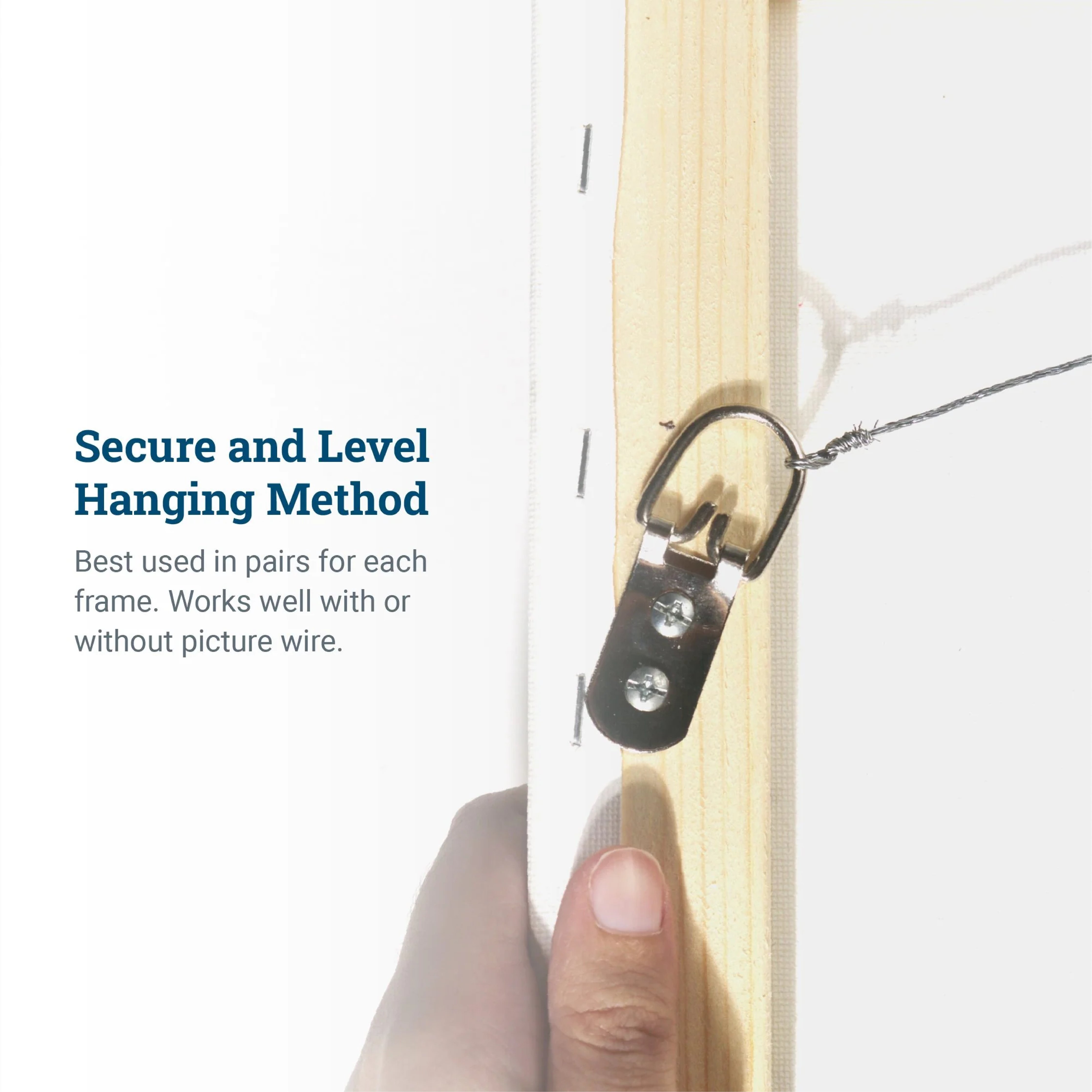 Picture Hang Solutions 2-Hole D-ring Picture Hangers for Frames 40-lb Capacity 100 Pieces per Pack
