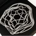 thumbnail image 4 of Casquette de Tête de Maille Strass Argent Rugissant 20 S Cristal Flapper Tête Chaîne Mariée Partie Accessoires pour les Femmes Filles, 4 of 5