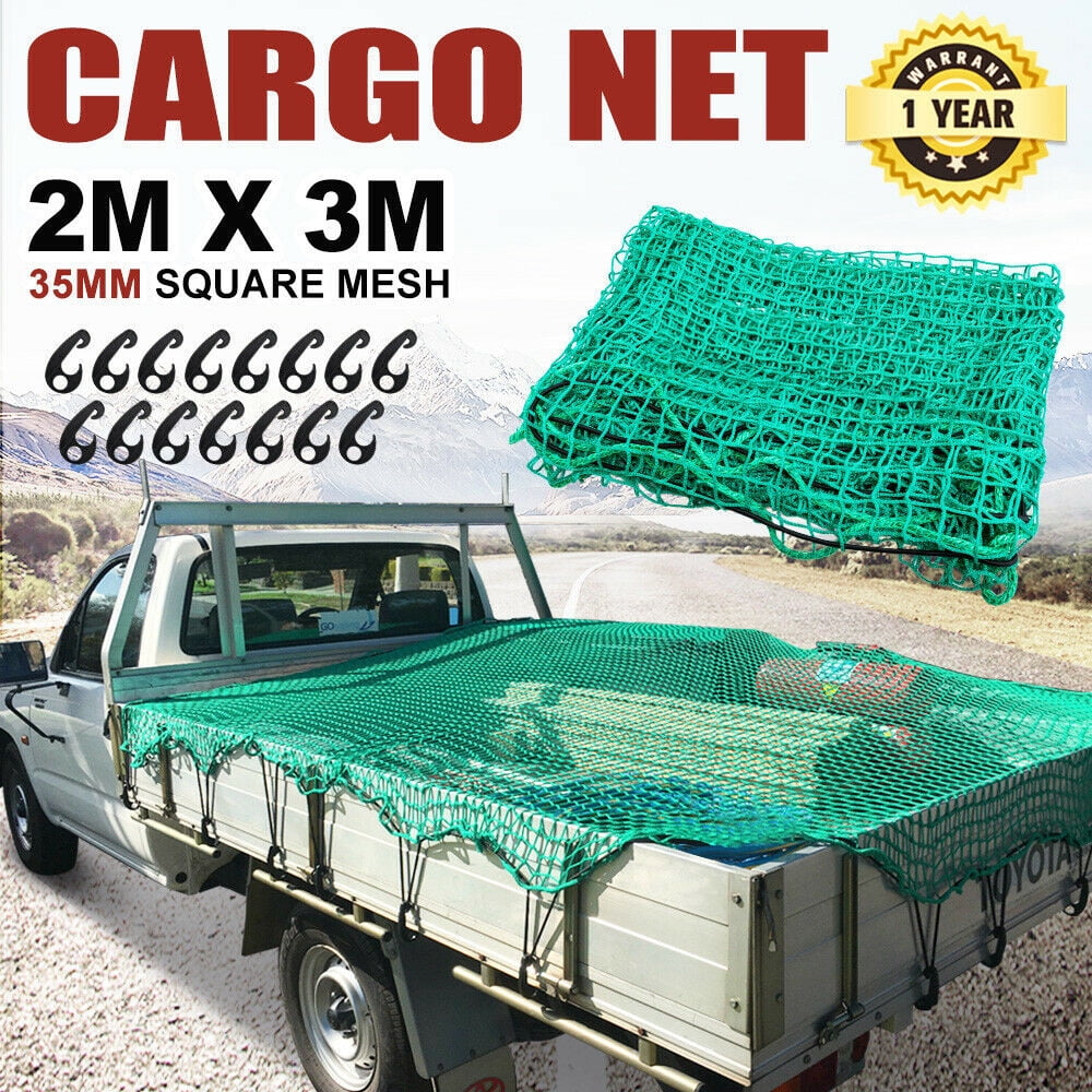 Filet Protection Universel Remorque Voiture 2x3m - Maille Anti-Chute Très Résistante Camionnette Et Bac à Sable