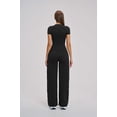 thumbnail image 6 of PISONIC Womens Two Piece Workout Sets Slim Fit Short Sleeve Shirt Straight Leg Yoga Pants Yoga Outfits Matching Gym Set, 6 of 6