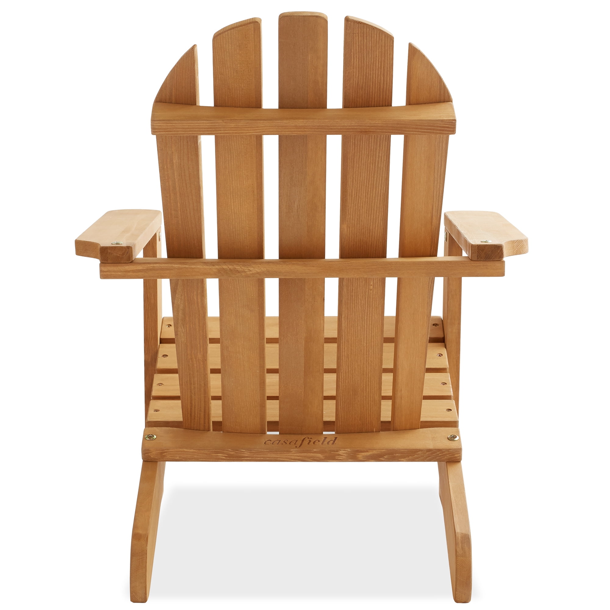 Casafield Children's Adirondack Chairs, Set of 2 Wood Outdoor Kid's Chairs Partially Pre-Assembled - Natural
