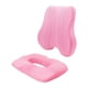 thumbnail image 2 of Cojín de espalda y asiento Silla de oficina Cojín Aviso transpirable Almohada de soporte lumbar de asiento suave para silla de escritorio, coche de Rosa, 2 of 8