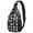Ball and Baseballs Black Pattern, variant on Ball and Baseballs Black Pattern Sling Backpack, Unisex Daily Travel Sling Pack with Side Mesh Pockets, Earphone Hole Port Gift Ideas for Travel Shopping Commuting