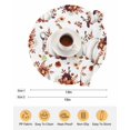 thumbnail image 6 of 13 Inch Round Placemats Set of 6, Grey Pumpkins Fall Non Slip Heat Insulation PP Table Mats, Thanksgiving Botanical Floral Washable Place Mats for Kitchen Dining Party Table Decor, 6 of 7