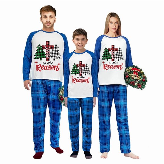 Ihaphap Jesus Is The Reason Family Christmas Matching Pajamas Set, M-Women