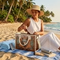 thumbnail image 6 of ZUXONGSY Wolf Leather Print PVC Tote Bags for Women with Zipper Women's PVC Handbag Waterproof Shoulder Bag for Summer Vacation, Weekend Trips, 6 of 7