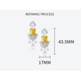 thumbnail image 5 of Pendientes colgantes de piedras preciosas de plata de ley 925 - Amarillo TUNC Sencillez, 5 of 5