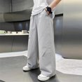 thumbnail image 2 of Boys Hiking Pants Baggy Wide Leg Sweatpants Lightweight Quick Dry Workout Athletic Jogger with Pockets for School Outdoor, 2 of 9