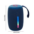 thumbnail image 3 of Outdoor Portable Bluetooth Speaker with LED Light, Long Standby, Wireless, HiFi Stereo Sound, Waterproof, with Radio/TF Card/USB, 360° Sound, Hands-Free Calls, Portable Handle, 3 of 8