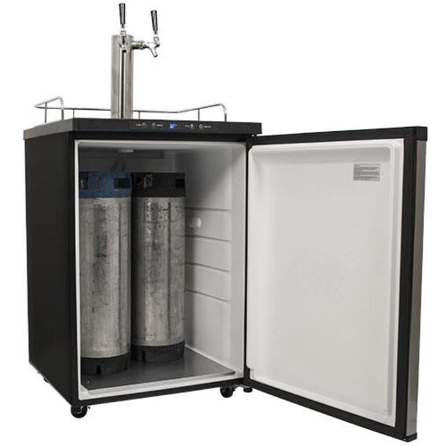 Edgestar Kc3000twin 24" Wide Freestanding Double Tap Kegerator - Stainless Steel