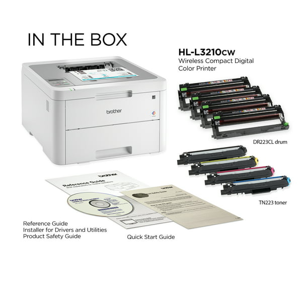 HL-L3210CW Compact Digital Color Printer, Wireless Connectivity, Mobile Printing - Walmart.com