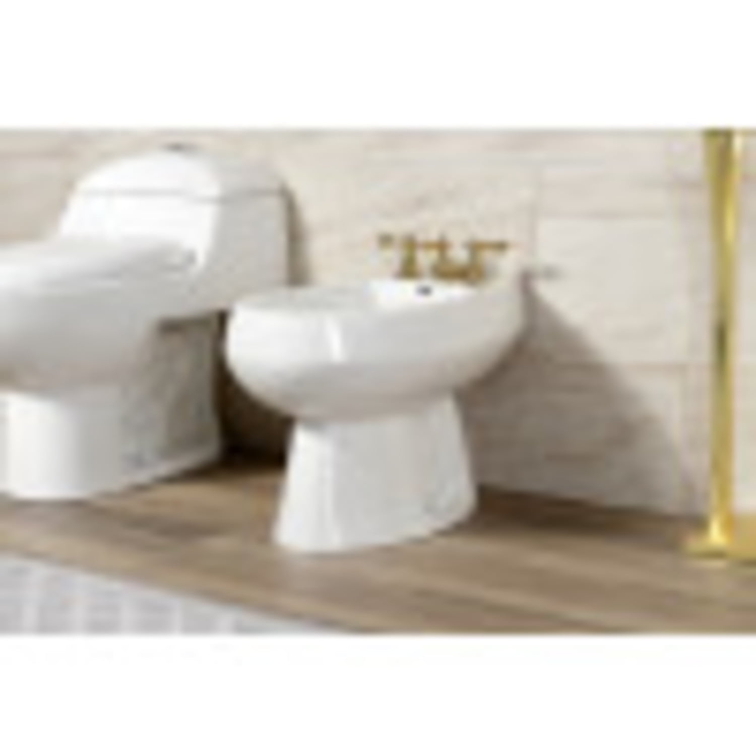 Kingston Brass KB327ACL American Classic Three-Handle Bidet Faucet, Brushed Brass