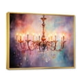 thumbnail image 2 of Designart "Chandelier peaceful Illumination painting" Chandelier Floater Framed Wall Decor, 2 of 7