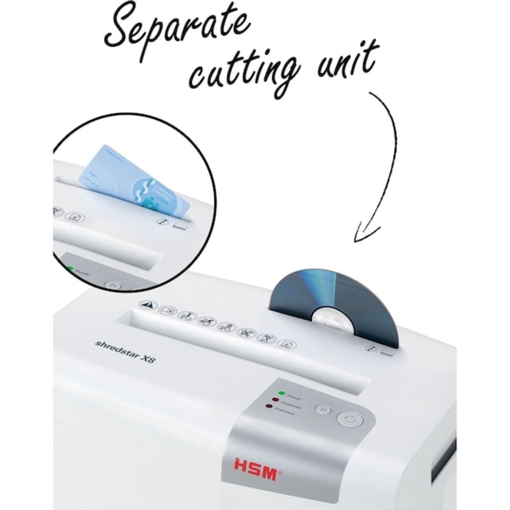 Hsm Paper Shredder, Cross-Cut Style shredstar X8