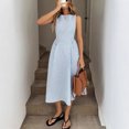 thumbnail image 5 of CIENVNSTG Women's Fashion Dress A-Line Classic Breathable Holiday Dress Flowy Eye-Catching Party Dress, 5 of 5