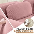 thumbnail image 4 of Aukfa 82" Modular Sectional Sofa-28" Deep Seats, Corduroy Fabric, Cloud-Comfort Loveseat, Pink, 4 of 9