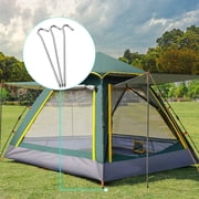 Vobzolite Aluminium Tent Stakes Lightweight Camping Stakes Pegs With Curved Hooks 8 Pcs