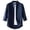 Navy, variant on Mens T-Shirts Casual Daily Wear Outdoor Stylish Solid Colored Button Downs Spring Summer Tops T Shirts Grey L